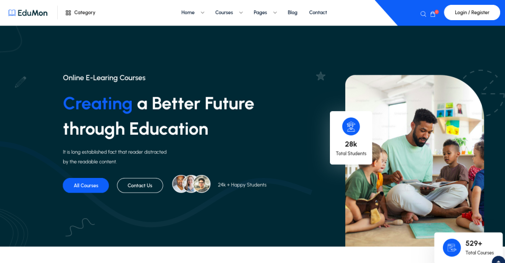 Edumoon – A Education WordPress Theme